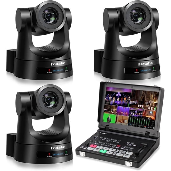 FoMaKo 20x ptz camera Bundle black(FMK20SDI X3+M5)