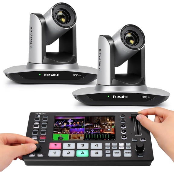 FoMaKo 30x Optical Zoom NDI Camera AI Auto-Tracking Gen 3, for E-Commerce Live Streaming & Brand Promotion Livestreaming and Live Production,Providing visuals(FMK3OUH NDIX2+M3)