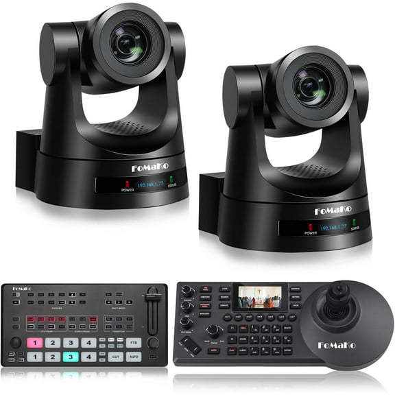 FoMaKo 30x Optical Zoom PTZ Camera HDMI HDMI PTZ Camera, for News Anchor Studio and Theater LiveStreaming(BH302 + M1)