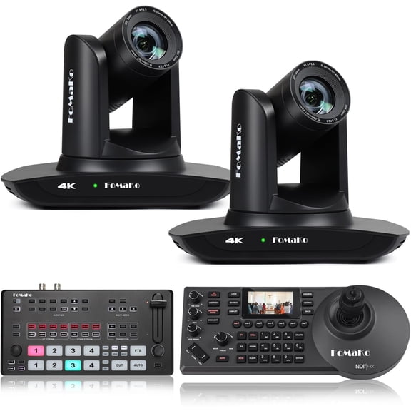 FoMaKo 4K 20X Optical Zoom, PTZ Camera HDMI, AI Auto-Tracking Gen 3, for Medical & Scientific Live Broadcasting Including Lab Experiment Recording and Surgical Traning(K20UHX2+M2+KC608)