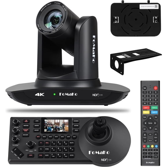 FoMaKo 4K PTZ Camera HDMI NDI 20X Live Streaming Camera Bundle(K20UH+KC608)