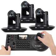 FoMaKo 4K 20X PTZ Camera HDMI with NDI and AI Auto-Tracking PTZ Camera,for Church Worship Education Conference Events,NDI 6 & NDI HX3 CertifiedK20UHx3+KC608 Pro BK20UH3