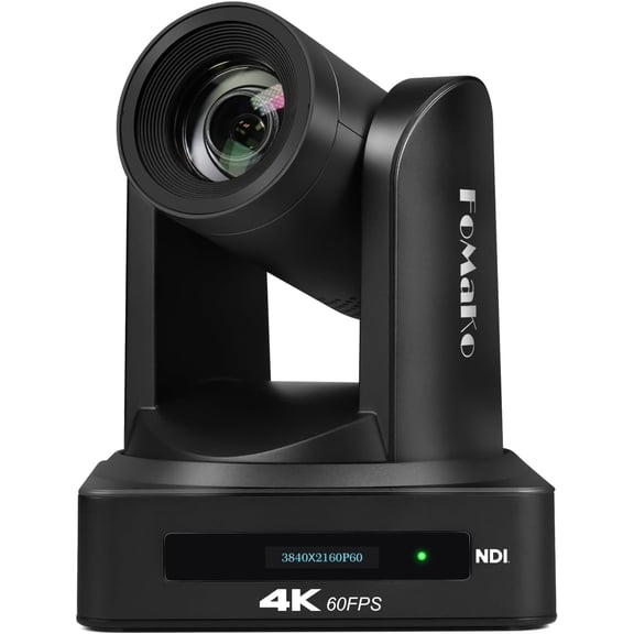 FoMaKo 4K 60FPS NDI PTZ Camera, 20x Optical Zoom, AI Auto-Tracking Gen 3, 3G-SDI LAN USB PoE HDMI PTZ Camera 4K60 for Church Worship Live Services Live Studio(NDI 6 and NDI | HX3) 4KP60 K800N
