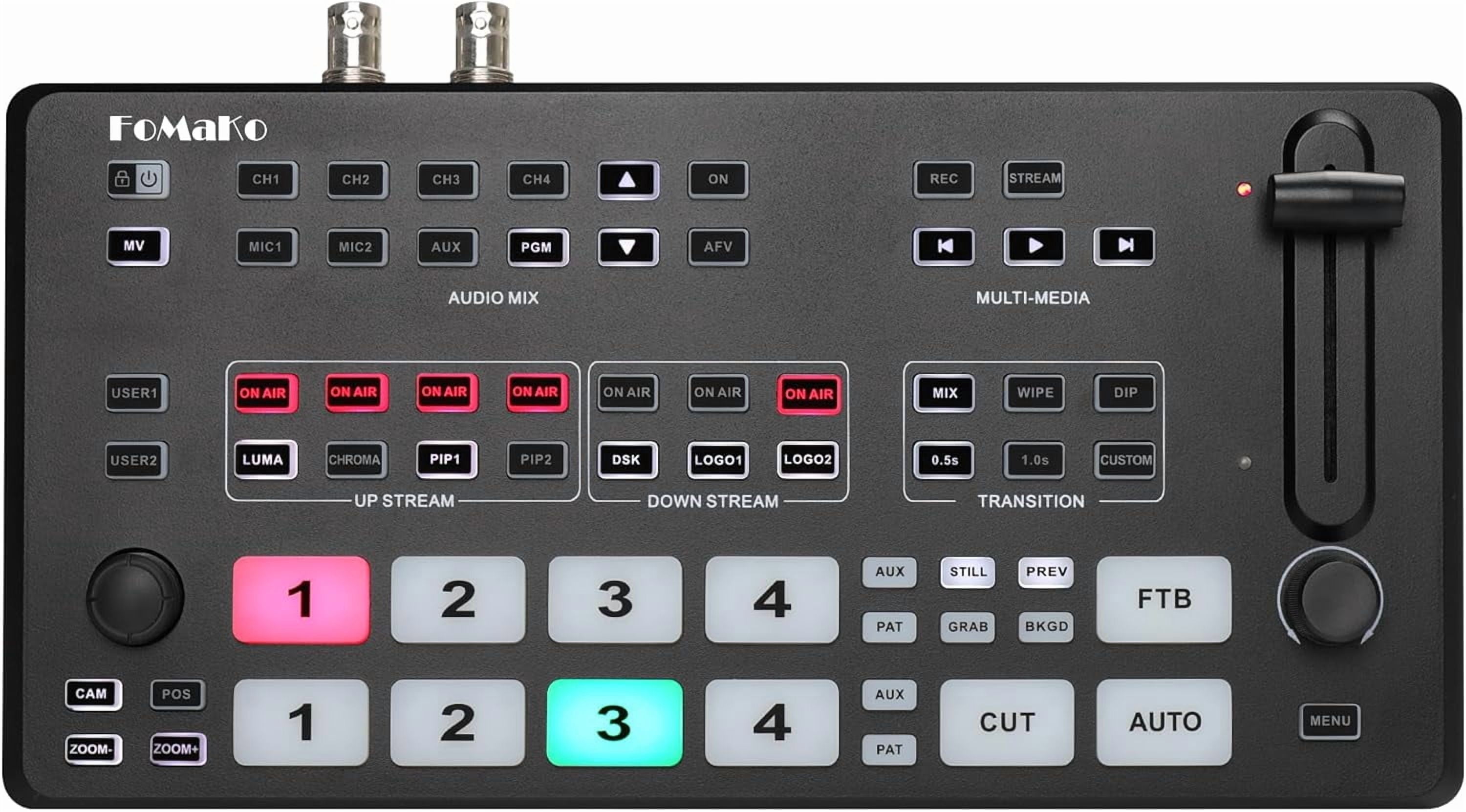 Sdi Input FoMaKo 4K SDI HDMI Video Mixer Switcher 5-Channel HDMI SDI Live ...