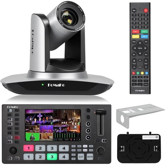 FoMaKo 20x Optical Zoom AI Auto Tracking 1080P Video Camera Bundle(FMK12UH+M3)