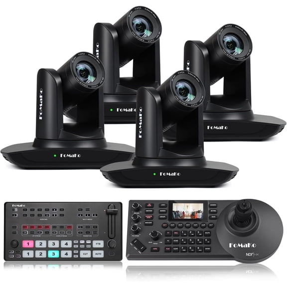 FoMaKo 20X AI Auto Tracking 1080P Camera Bundle(FMK12UH Pro(20x)-BX4+KC608 Pro+M1)