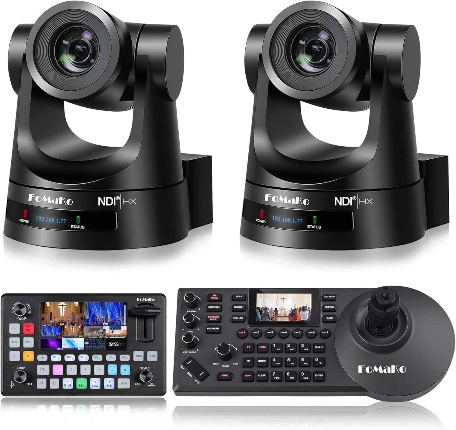 FoMaKo AI Auto Tracking NDI Camera 30X Optical Zoom NDI PTZ Camera HDMI ...