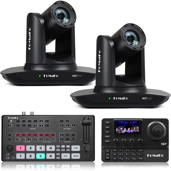 FoMaKo 20x NDI PTZ Camera Bundle(FMK20UH NDI-B x2 +M2+KC606N)