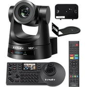 FoMaKo AI Auto Tracking NDI PTZ Camera 30X Bundle HDMI 3G-SDI IP PoE HDMI PTZ Camera for Church Worship PTZ Controller PoE IP PTZ Camera Controller KeyboardPTZ Bundle KN30A Pro+KC608 proBN301
