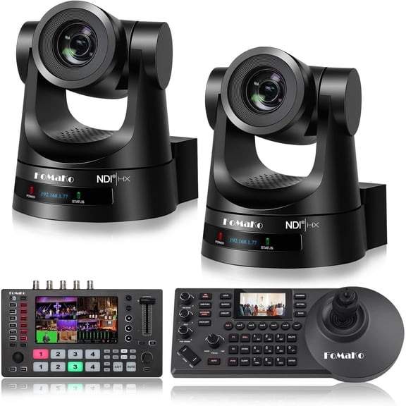 FoMaKo Ndi Camera 20X Optical Zoom Ndi PTZ Camera HDMI,for Education and Training Live Steaming Including Online Education Courses and Virtual Simulation Training (BN202 + M4)