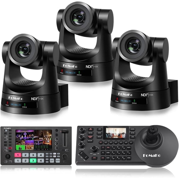 FFoMaKo 1080P 30X NDI PTZ Camera Bundle(BN302 + M3 + KN30A)
