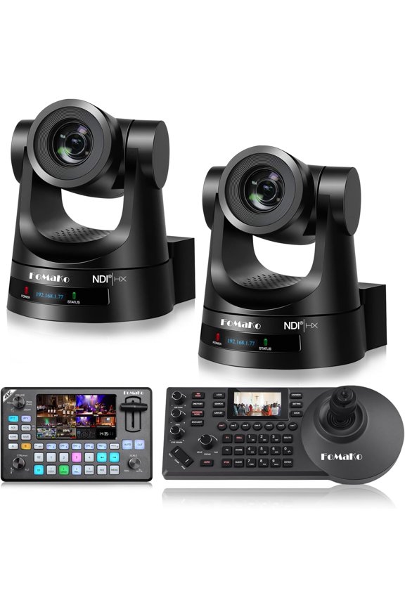 NDI Camera 30X Optical Zoom NDI PTZ Camera HDMI, for Real-time Collaboration of Video Conferencing and Remote Monitoring Live Streaming. (BN302 + KC602)