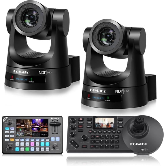 FoMaKo 1080P 20x Ndi Camera Bundle Black(KN20AX2+KC602+KC608N)