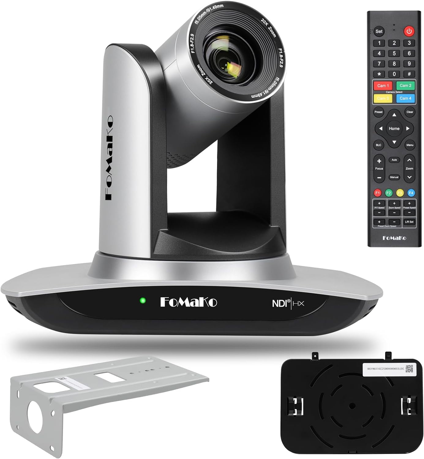 FoMaKo NDI Video  Cam AI Auto Tracking HDMI PTZ Camera 20x Optical