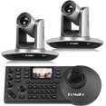 thumbnail image 1 of FoMaKo NDI Camera AI Auto Tracking HDMI PTZ Camera 20x Optical Zoom(2pcs) PTZ Controller PoE PTZ Camera Controller (FMK20UH NDI x2 +KC608 Pro) BN402, 1 of 8
