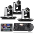 thumbnail image 1 of FoMaKo NDI Camera AI Auto Tracking HDMI PTZ Camera 20x Optical Zoom(3pcs) +KC601 Pro Video Mixer Switcher+ KC608 Pro PTZ Controller (FMK20UH NDI x3 + KC601+KC608)BN540, 1 of 15