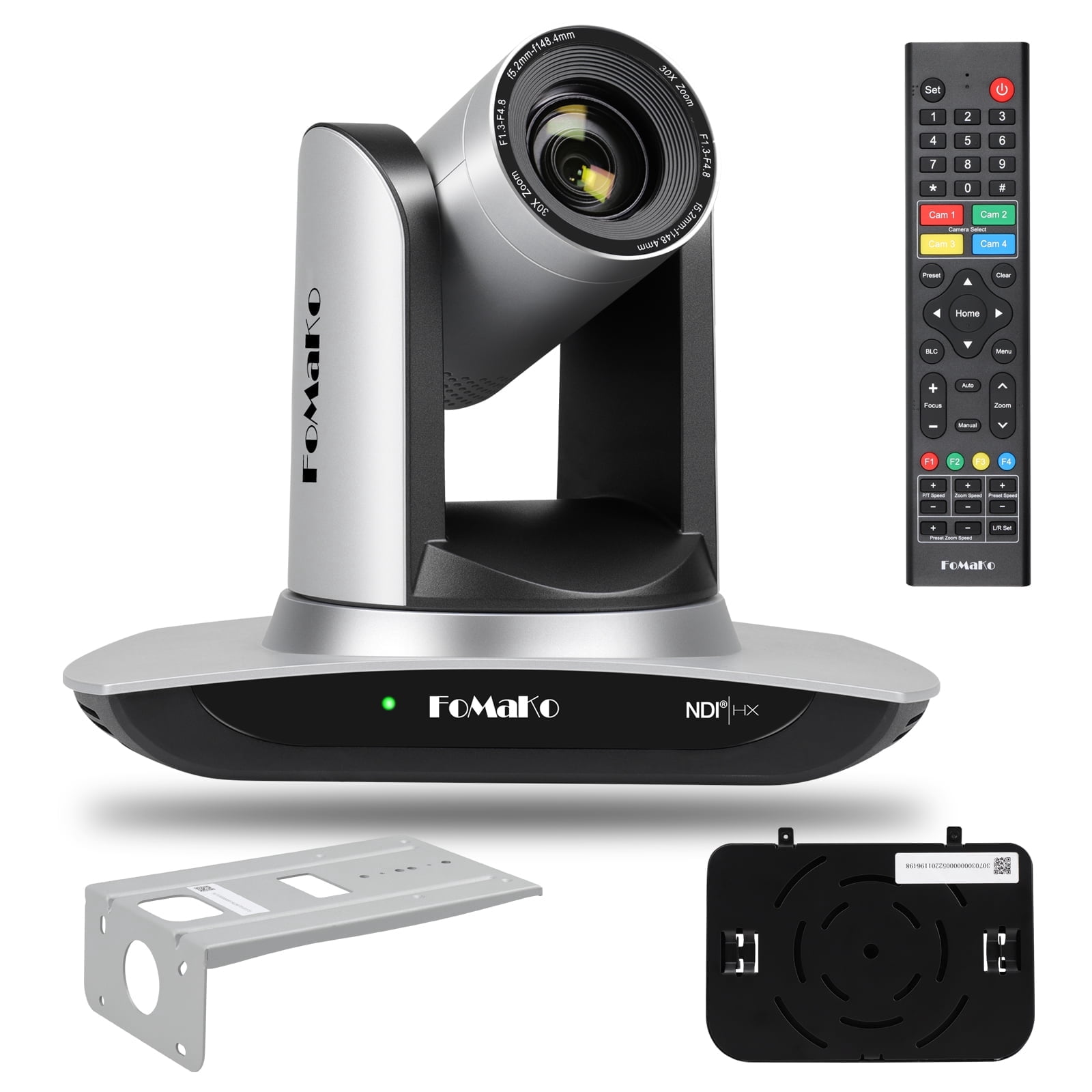 FoMaKo NDI Camera AI Auto Tracking HDMI PTZ Camera 30x Optical Zoom IP USB3.0 HDMI PTZ Camera for Church Services Worship Education, PoE 1080P60 (FMK30UH NDI)