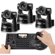 FoMaKo 1080P 30X NDI PTZ Camera Bundle KN30Ax3+KC608N