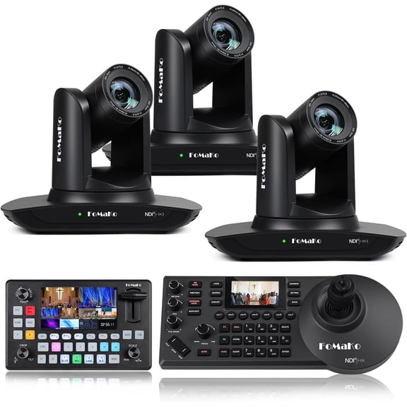 FoMaKo 20x NDI PTZ Camera Bundle(FMK20UH NDI-BX3+KC601+KC608Pro)