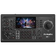 FoMaKo NDI PTZ Controller PoE, 5.5" LCD Screen Preview, 4D Joystick PTZ Camera Controller, for Church Live Service, Visca PELCO D/P RS232 RS485, KC600 Black
