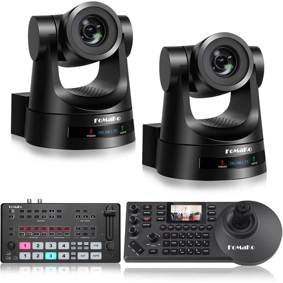 FoMaKo 20x ptz camera Bundle black(FMK20SDIx2+KC608 Pro+M2)