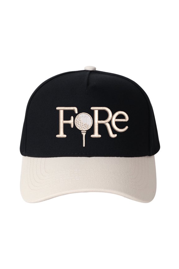 FoRe Embroidered Patchwork Trucker Cap | Adjustable Unisex Snapback, Golf Essential