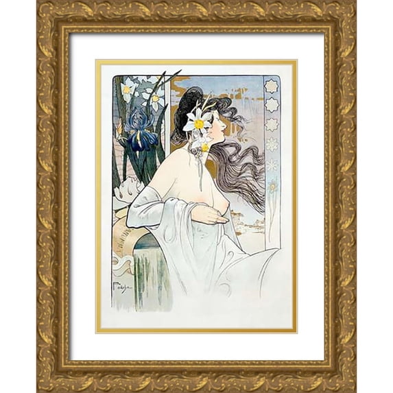 Foache 24x32 Gold Ornate Wood Framed with Double Matting Museum Art Print Titled - La Garonne