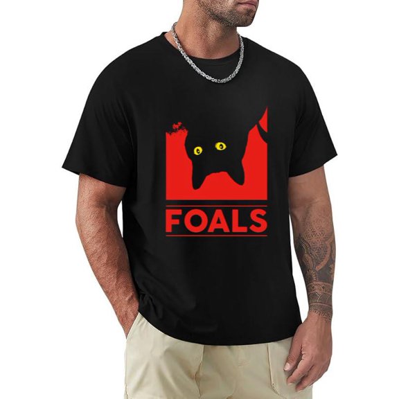 Foals Cat Indie Rock Style Math Rock Music Album Art T-shirt, for men & women, up to size 5XL.