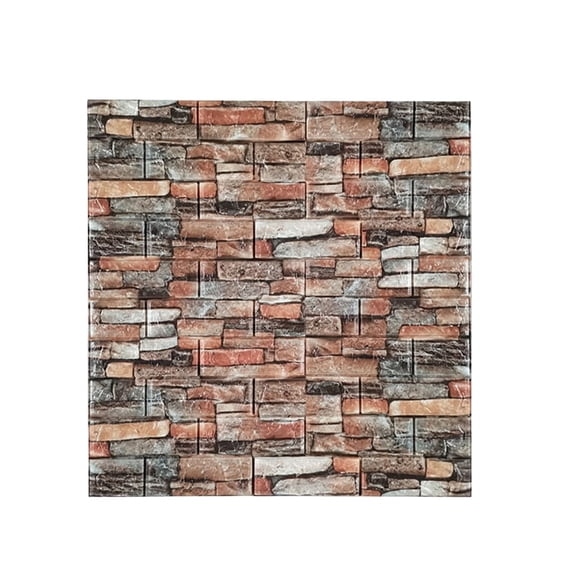 Foam 3D Brick Textured Self-Adhesive Wallpaper, Waterproof Insulated Anti-Collision Wall Decor with Peel and Stick Design, for Living Room Bedroom Kitchen Bathroom Office Renovation
