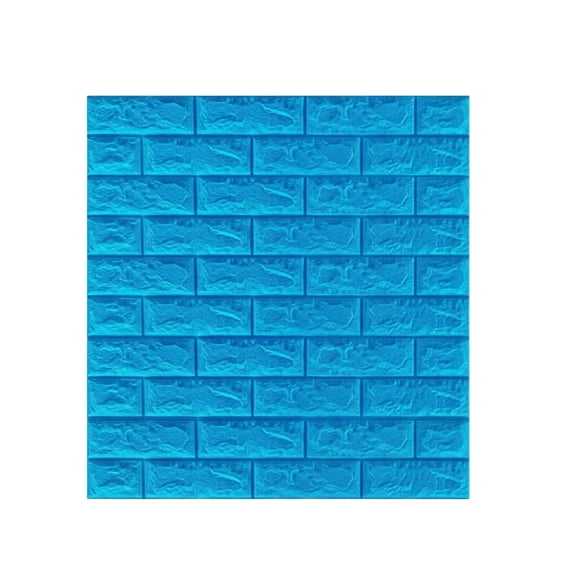 Foam 3D Self - Adhesive Wall Tile - Waterproof, Heat - Insulating, Shockproof Brick Pattern Decorative Wallpaper in Sky Blue - for Living Room, Bedroom, Kitchen, Bathroom Renovation