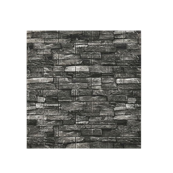 Foam 3D Textured Self-Adhesive Wallpaper, Brick Pattern Waterproof Insulated Wall Sticker with Shockproof Design, for Living Room Bedroom Kitchen Bathroom Home Decoration