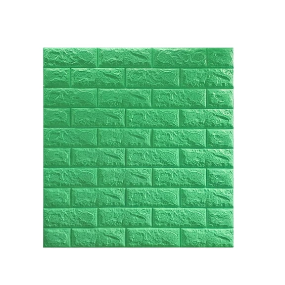 Foam 3D Wall Panels - Self-Adhesive Waterproof Insulating Brick-Textured Wallpaper in Mint Green for Bedroom, Living Room, Kitchen, Bathroom,’ Room, Office