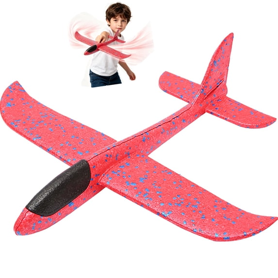 Foam Airplanes for Kids, 13.3" Throwing Glider Planes, Flying Styrofoam Airplane Toys for Boys & Girls, Outdoor Sports Play Toys