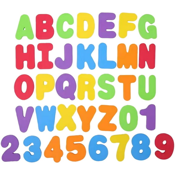 Foam Alphabet Letters and Numbers Set, Colorful Educational Toys for Kids, Magnetic Fridge Magnets, Preschool Learning Tools, 36 Pieces for Early Childhood Development