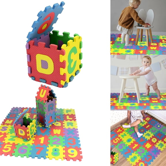 Foam Alphabet And Number Puzzle Play Mat Soft And Educational Floor Tiles For Babies And Childrens For Crawling And Learning,Christmas Gift,Birthday Present,Surprise Toy