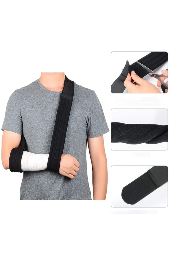 Foam Arm Sling, Adjustable Arm Support Strap Shoulder Immobilizer, for Broken Fractured Arm and Injured Hand Elbow for Women Men Fit Left Right