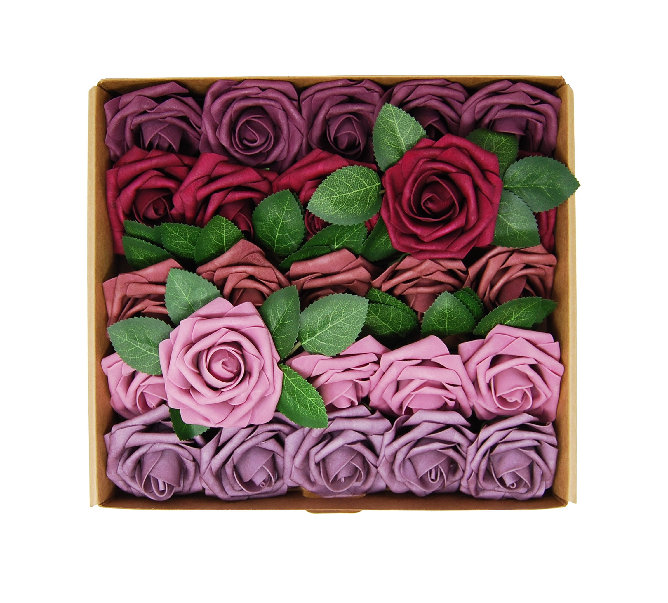 Foam Artificial Rose Flower Head With Stems Wedding Bride Bouquet Home ...