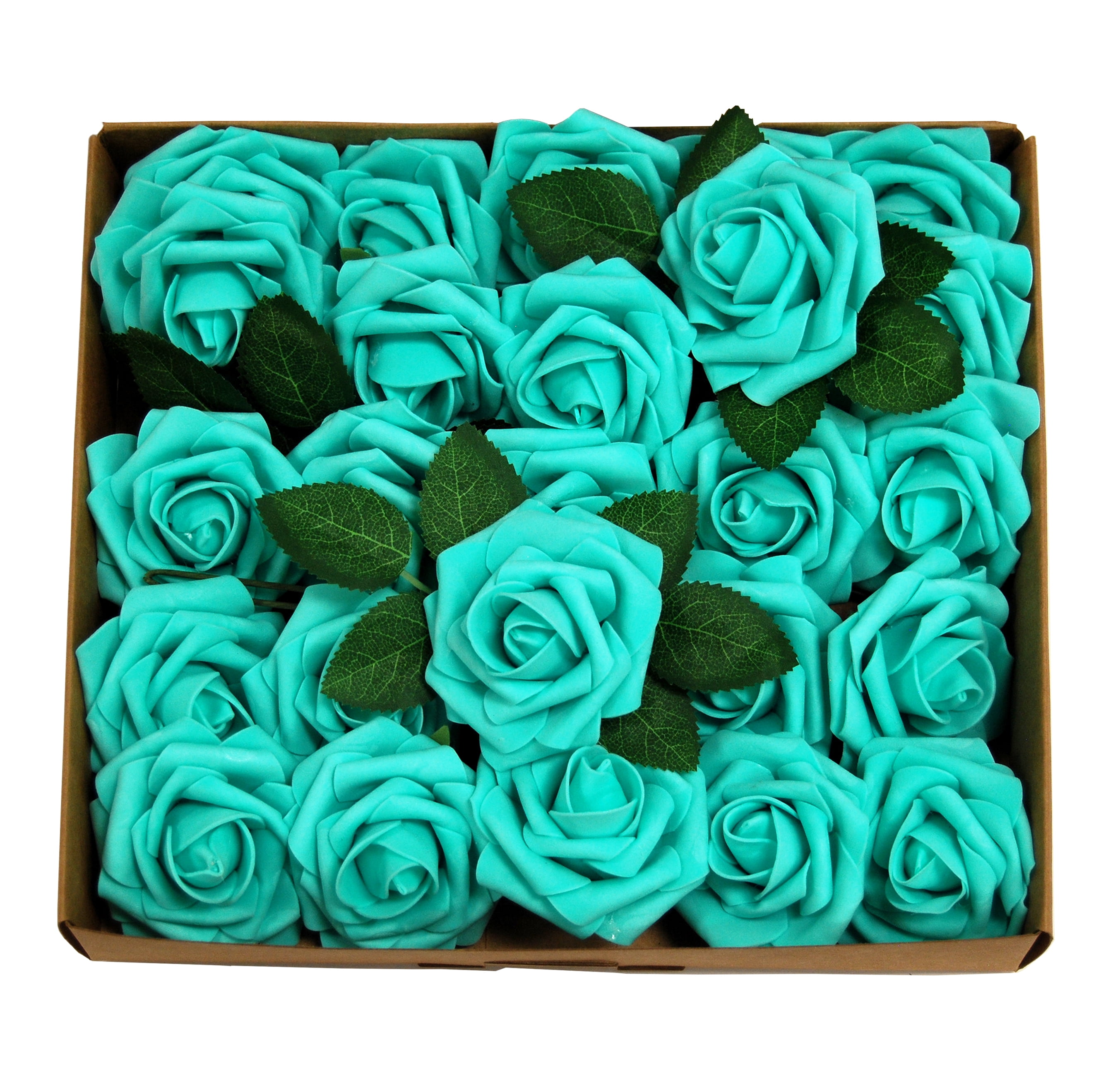 Foam Artificial Rose Flower Head With Stems Wedding Bride Bouquet Home ...