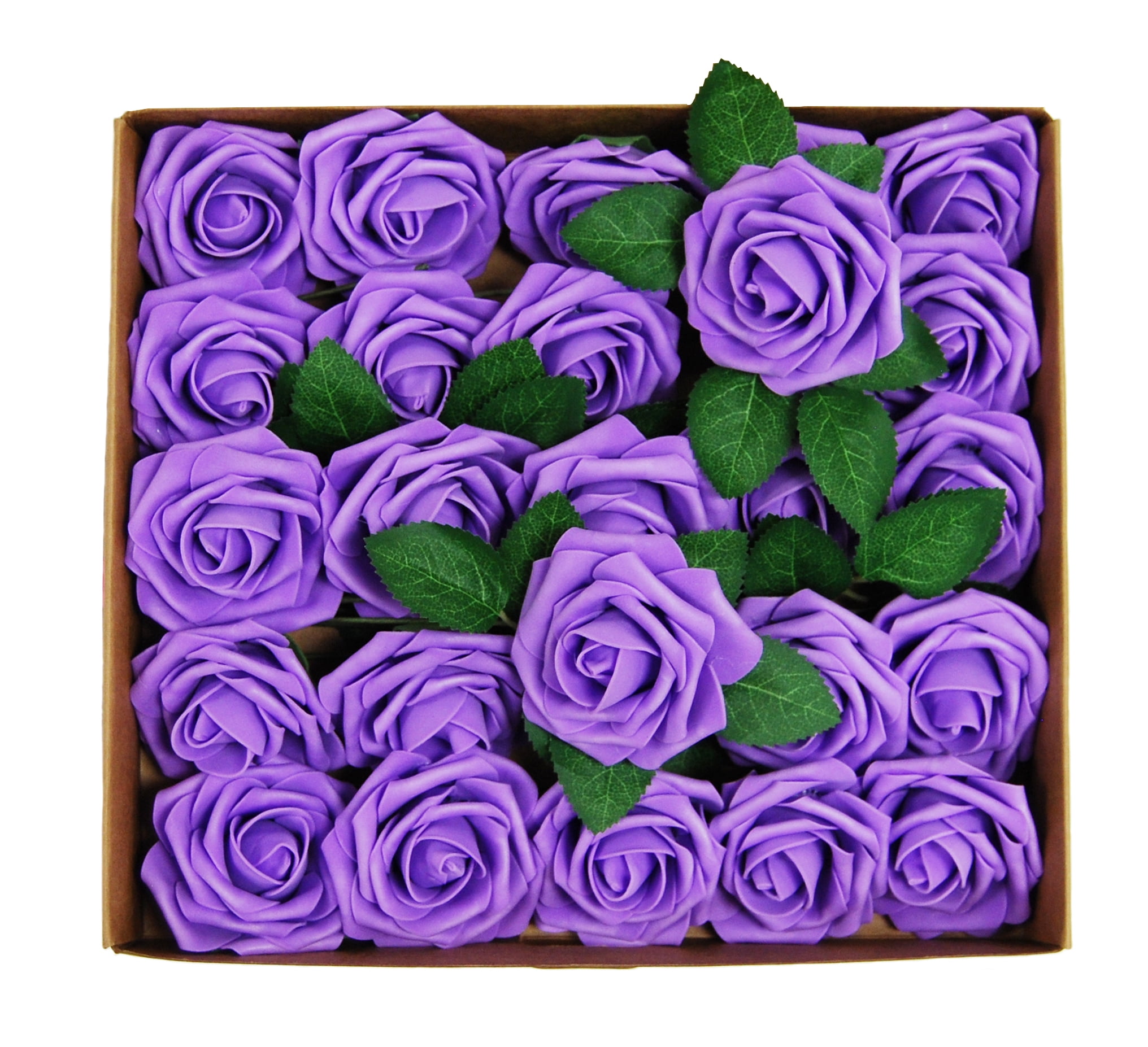 Foam Artificial Rose Flower Head With Stems Wedding Bride Bouquet Home ...