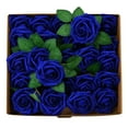 thumbnail image 1 of Foam Artificial Rose Flower Head With Stems Wedding Bride Bouquet Home Decors, 25 - 50 PCS, 1 of 2