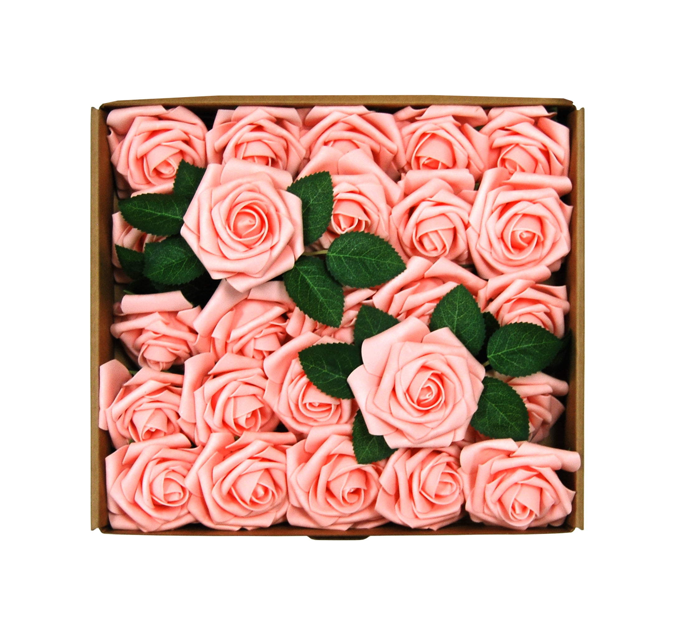 Foam Artificial Rose Flower Head With Stems Wedding Bride Bouquet Home ...