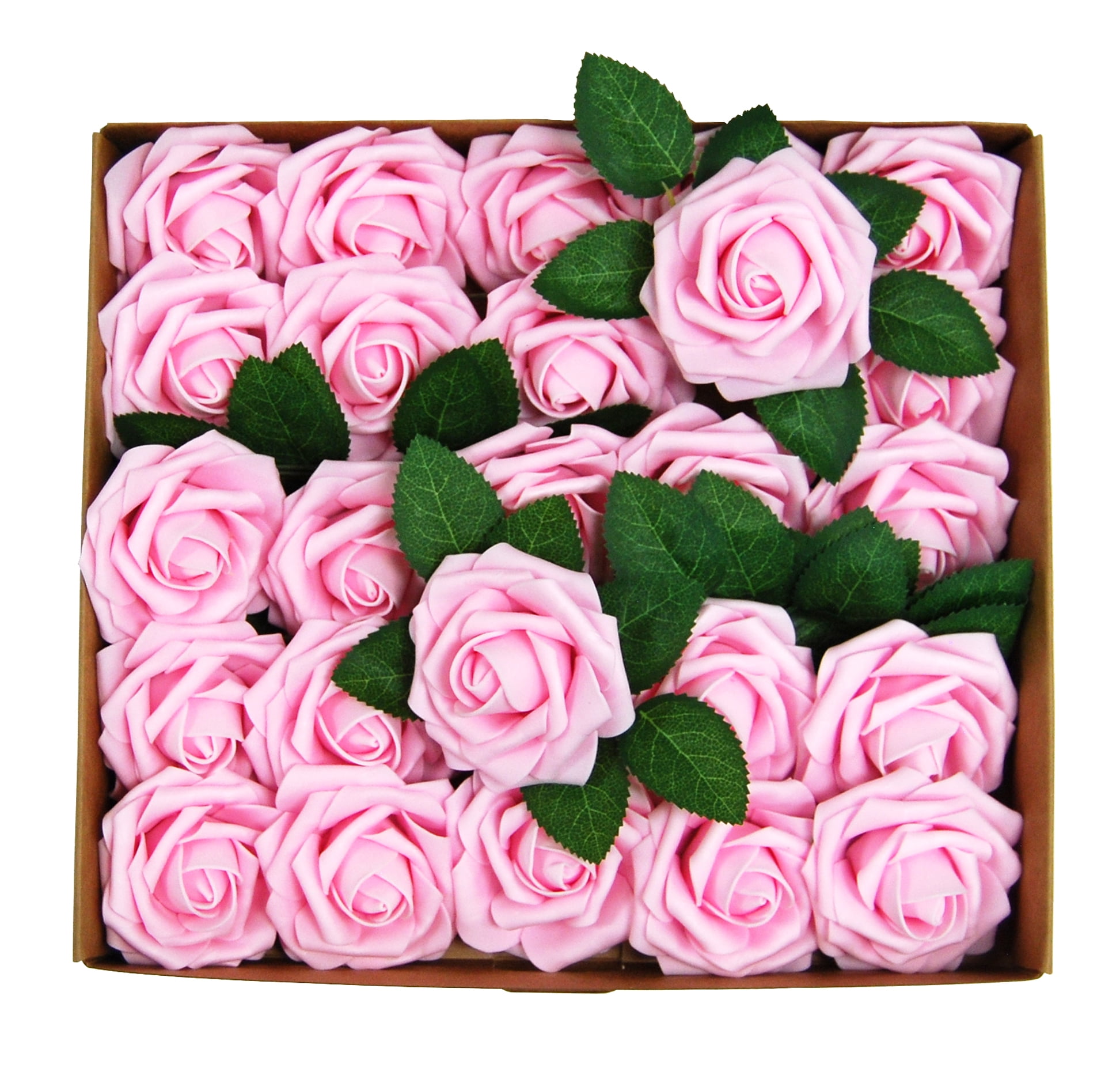 Foam Artificial Rose Flower Head With Stems Wedding Bride Bouquet Home ...