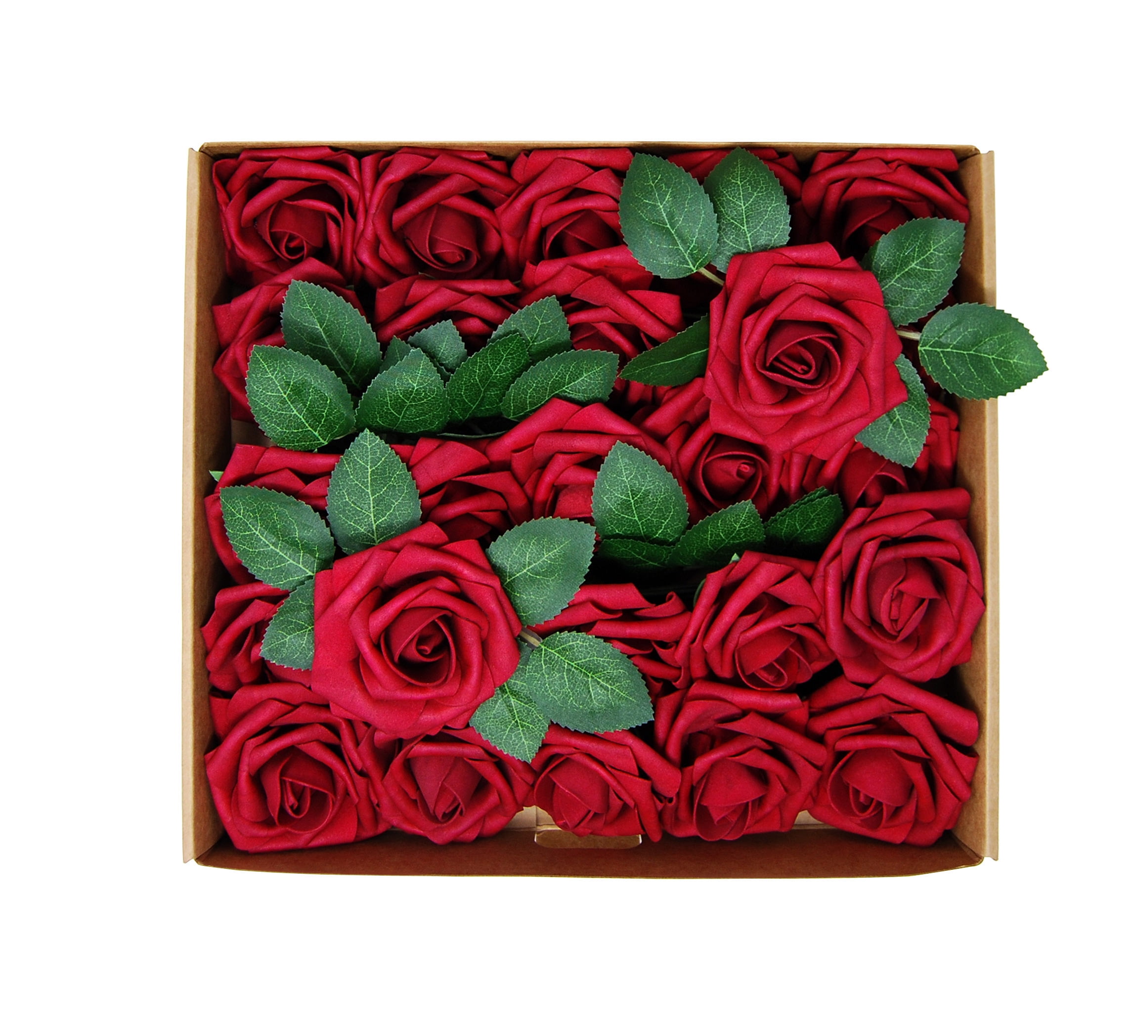 Foam Artificial Rose Flower Head With Stems Wedding Bride Bouquet Home ...