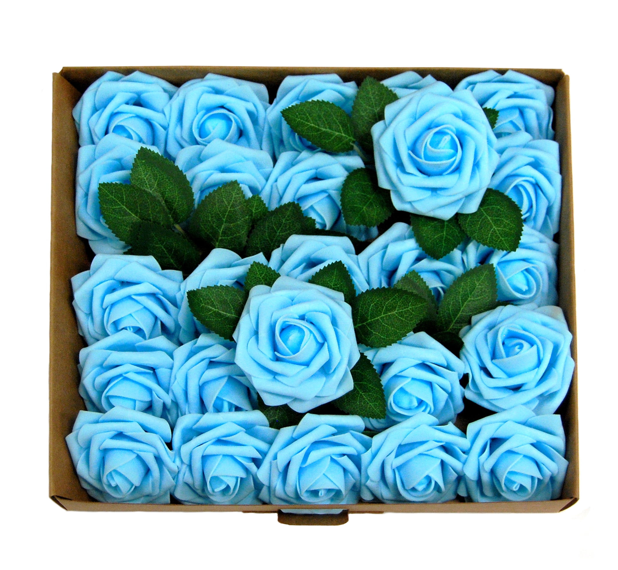 Foam Artificial Rose Flower Head With Stems Wedding Bride Bouquet Home ...