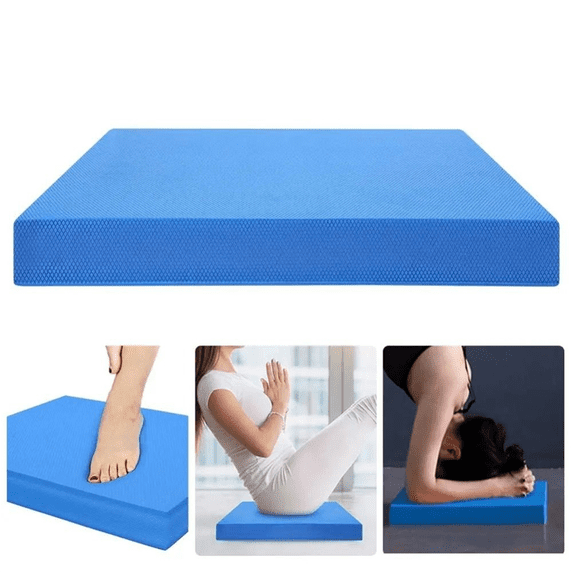 1 x Foam Balance Yoga Mat-Blue - Walmart.com