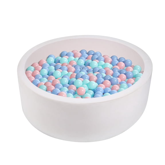 Foam Ball Pit, Off-White, Indoor Outdoor Play for Young Kids