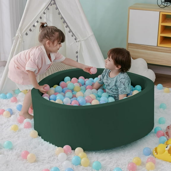 Foam Ball Pit, Safe Soft and Play, Round Shape for Baby, Infants and Toddlers, Indoor and Outdoor Game, No Balls Included
