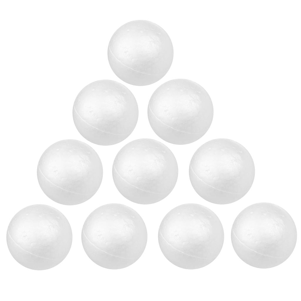 15 LARGE White Hard Foam Ball Pieces, Foam for Slime
