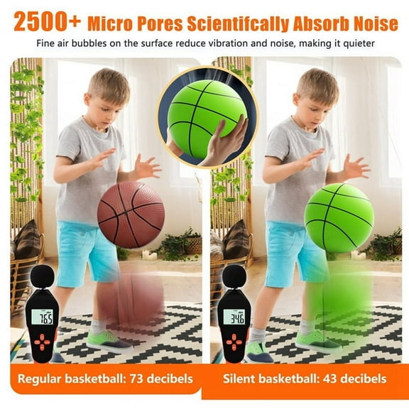 Foam Basketball, Indoor High Density Training Basketball 3D Texture Quiet Bounce No Noise for Home Beach Pool D