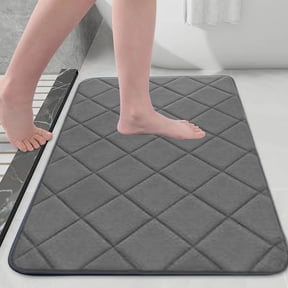 Foam Bath Mat, 24" x 16", Ultra Soft and Non-Slip Bathroom Rugs, Water Absorbent and Machine Washable Bath Rug for Bathroom, Shower, and Tub
